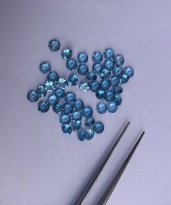 3mm swiss blue topaz round cut