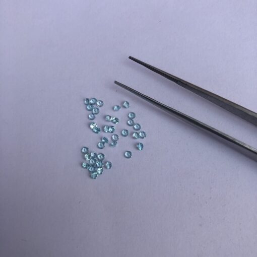 2mm blue apatite round cut