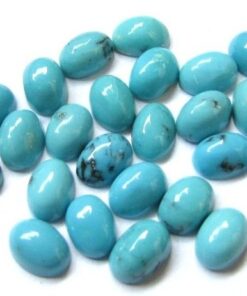 12x10mm Natural Sleeping Beauty Turquoise Smooth Oval Cabochon