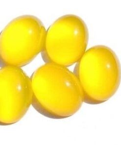 10x12mm yellow chalcedony oval