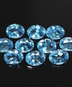 10x14mm swiss blue topaz oval cut