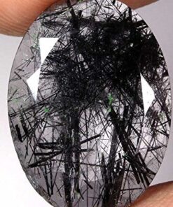 10x14mm black rutile oval cut