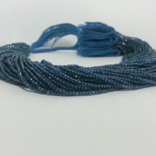 2mm london blue topaz beads