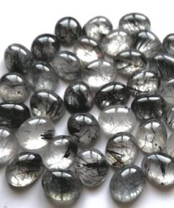 4x3mm black rutile oval