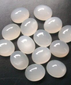 4x3mm white moonstone oval