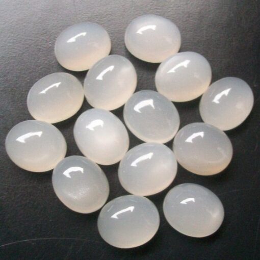 4x3mm white moonstone oval