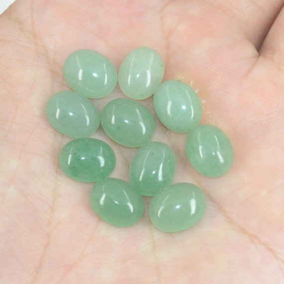 4x3mm green aventurine oval 4x3mm green aventurine oval