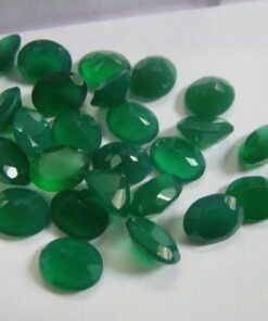 4x3mm green onyx oval cut