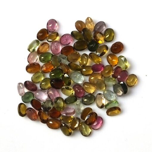 4x3mm multi tourmaline oval cut