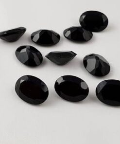 4x3mm black spinel oval cut