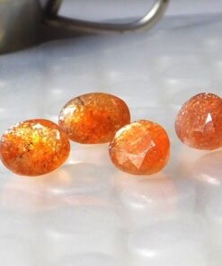 4x3mm sunstone oval cut