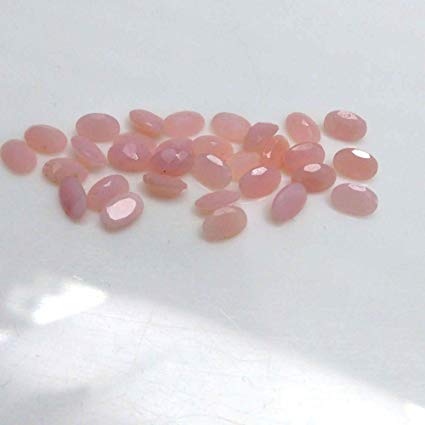4x3mm pink opal oval cut