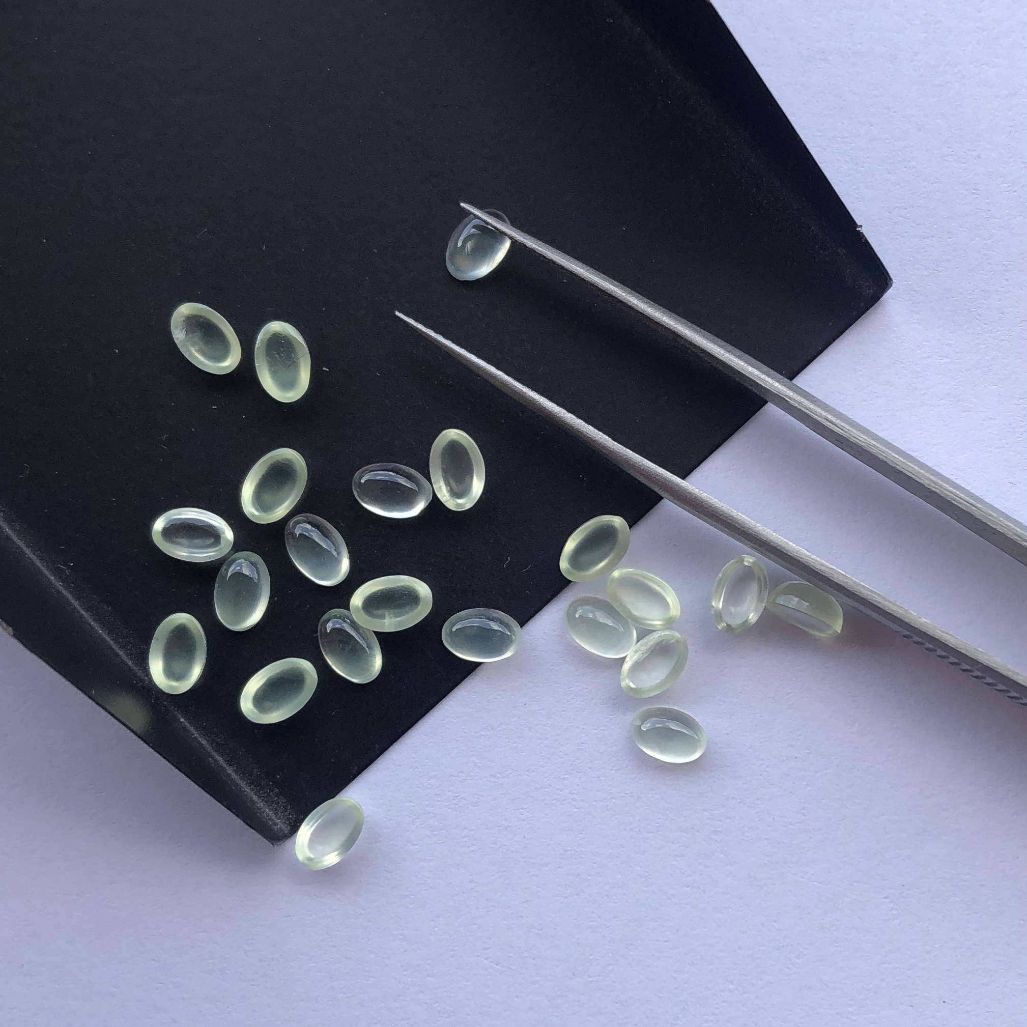 5x3mm Natural Prehnite Smooth Oval Cabochon 5x3mm Natural Prehnite Smooth Oval Cabochon