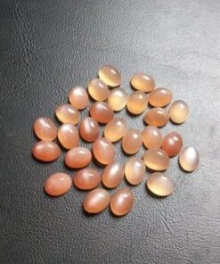 3x5mm Natural Peach Moonstone Smooth Oval Cabochon