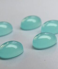 5x3mm aqua chalcedony oval