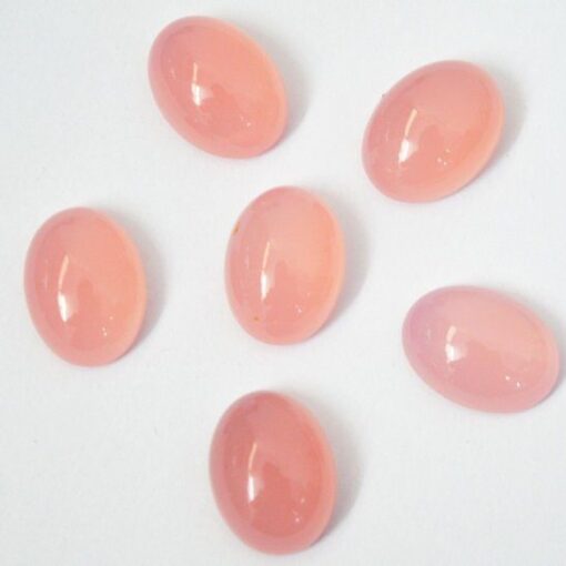 5x3mm pink chalcedony oval