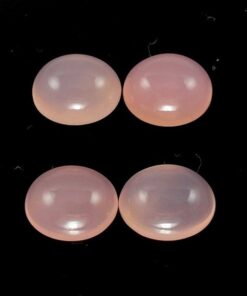 5x4mm pink chalcedony oval