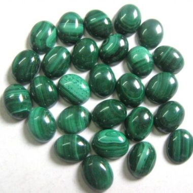 4x6mm Natural Malachite Smooth Oval Cabochon