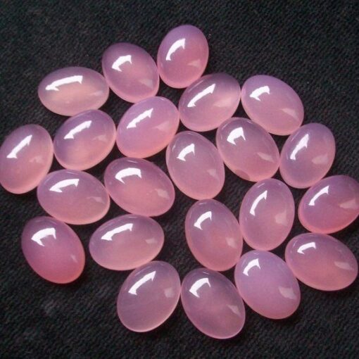 6x4mm pink chalcedony oval