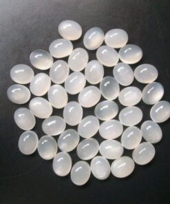 6x8mm white moonstone oval