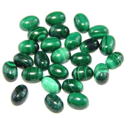 8x6mm Natural Malachite Smooth Oval Cabochon