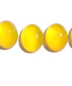 6x8mm yellow chalcedony oval