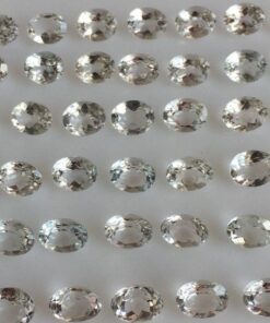 6x8mm white topaz oval cut