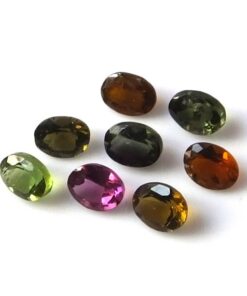 6x8mm multi tourmaline oval cut