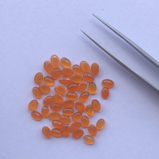 6x4mm Natural Carnelian Smooth Oval Cabochon