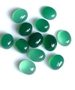 7x5mm green chalcedony oval