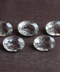 7x5mm crystal quartz oval cut