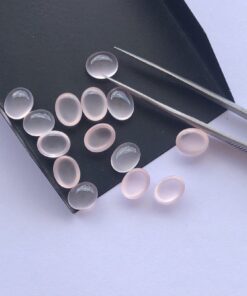 7x9mm Natural Rose Quartz Smooth Oval Cabochon