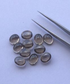 7x9mm Natural Smoky Quartz Smooth Oval Cabochon