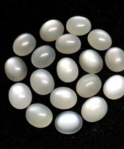 7x9mm white moonstone oval