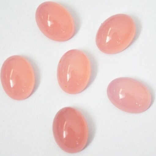 7x9mm pink chalcedony oval