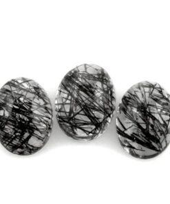 8x10mm black rutile oval cut