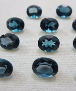 8x10mm london blue topaz oval cut