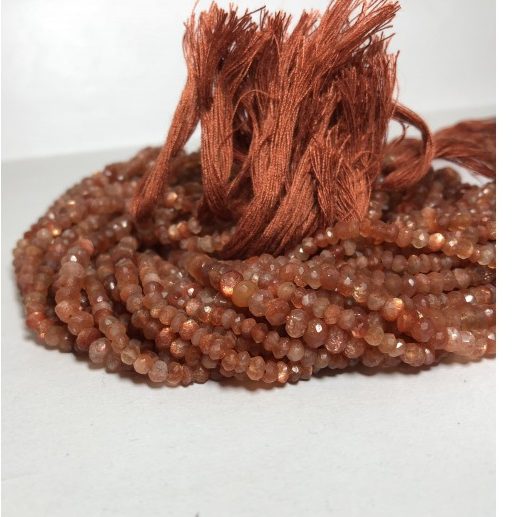 sunstone faceted beads