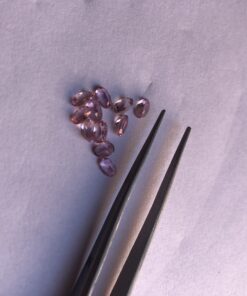 6x4mm pink tourmaline oval cut