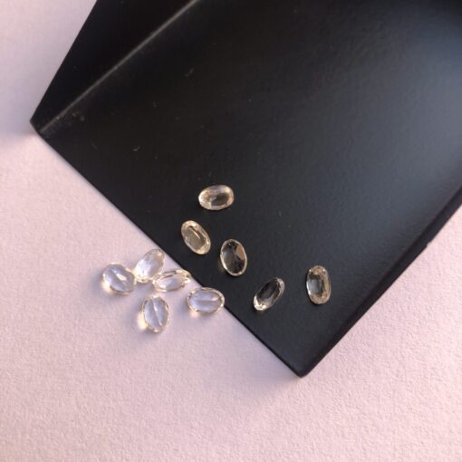 5x3mm white topaz oval cut