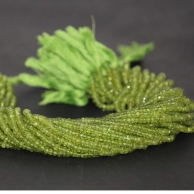 4mm peridot faceted beads