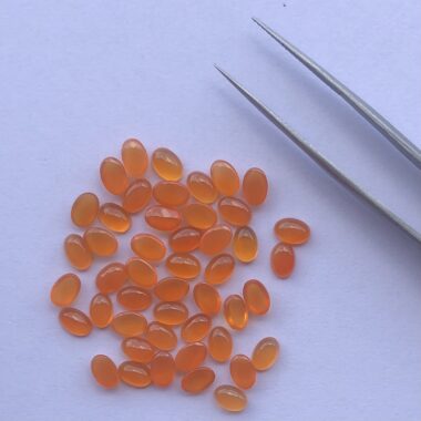 7x5mm Natural Carnelian Smooth Oval Cabochon
