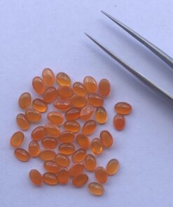 6x8mm Natural Carnelian Smooth Oval Cabochon