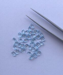 6x4mm Natural Sky Blue Topaz Oval Cut Gemstone