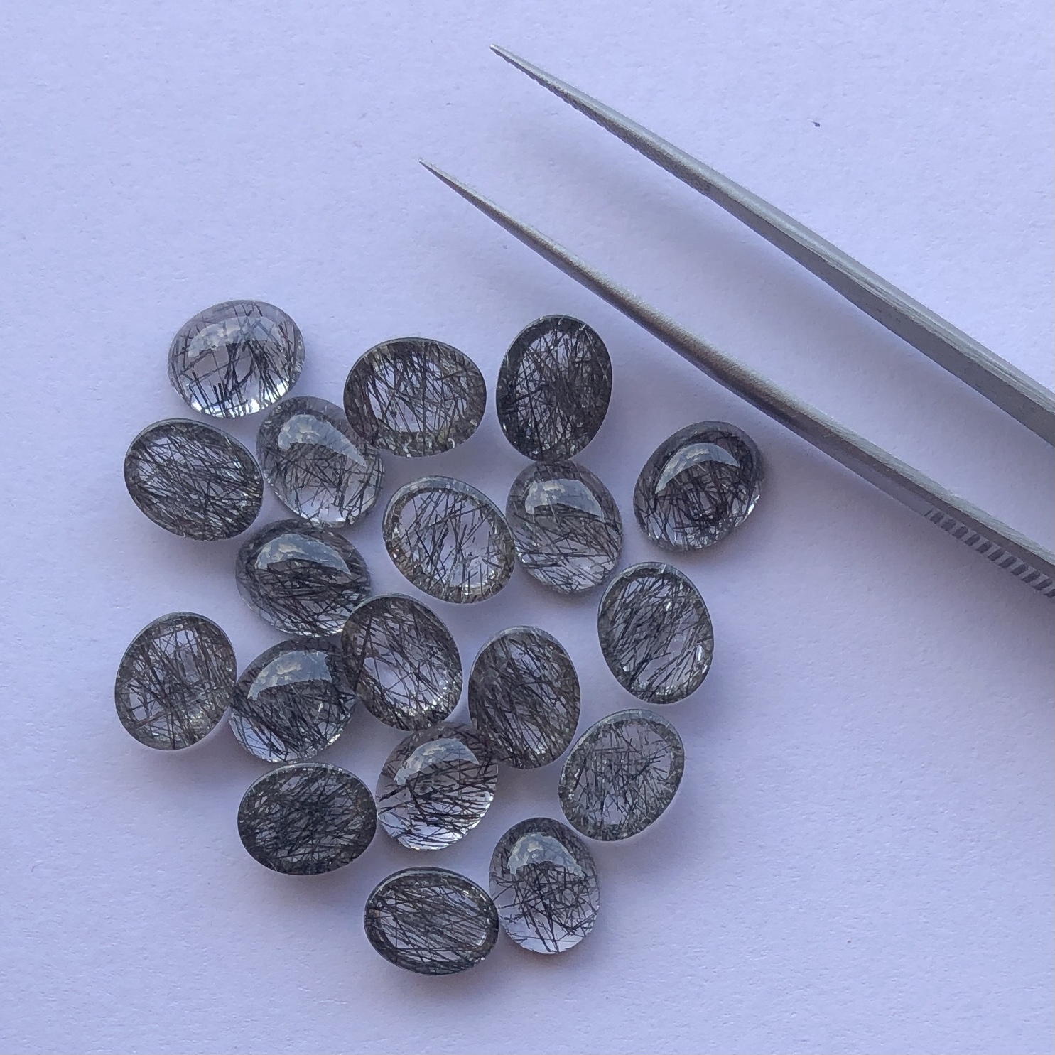 8x10mm Natural Black Rutile Smooth Oval Cabochon 8x10mm Natural Black Rutile Smooth Oval Cabochon