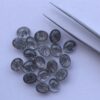 10x14mm Natural Black Rutile Smooth Oval Cabochon