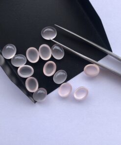 7x9mm Natural Rose Quartz Smooth Oval Cabochon