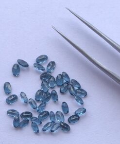 7x5mm Natural London Blue Topaz Oval Cut Gemstone