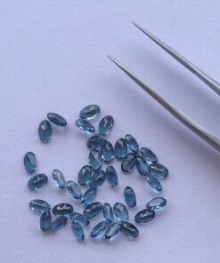 7x5mm Natural London Blue Topaz Oval Cut Gemstone