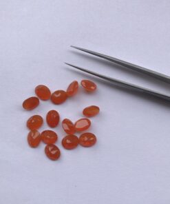 9x7mm Natural Carnelian Faceted Oval Cut Gemstone